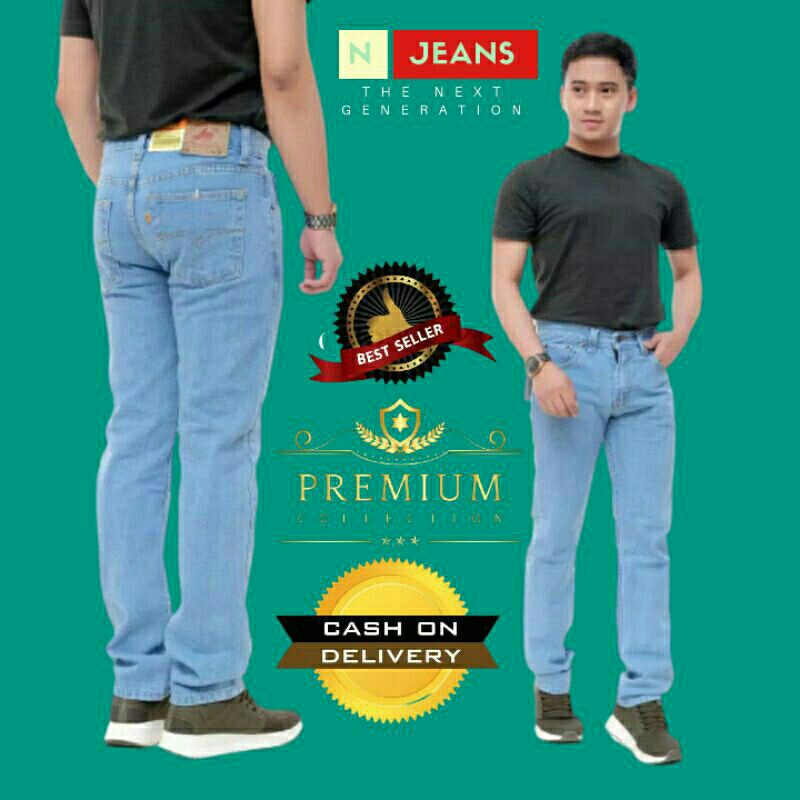 Celana jeans standart 505 / jeans reguler pria - basic Celana panjang- Ar jeans - Konveksi Celana Distro - Jakarta Celana - Gudang Celana - Distro