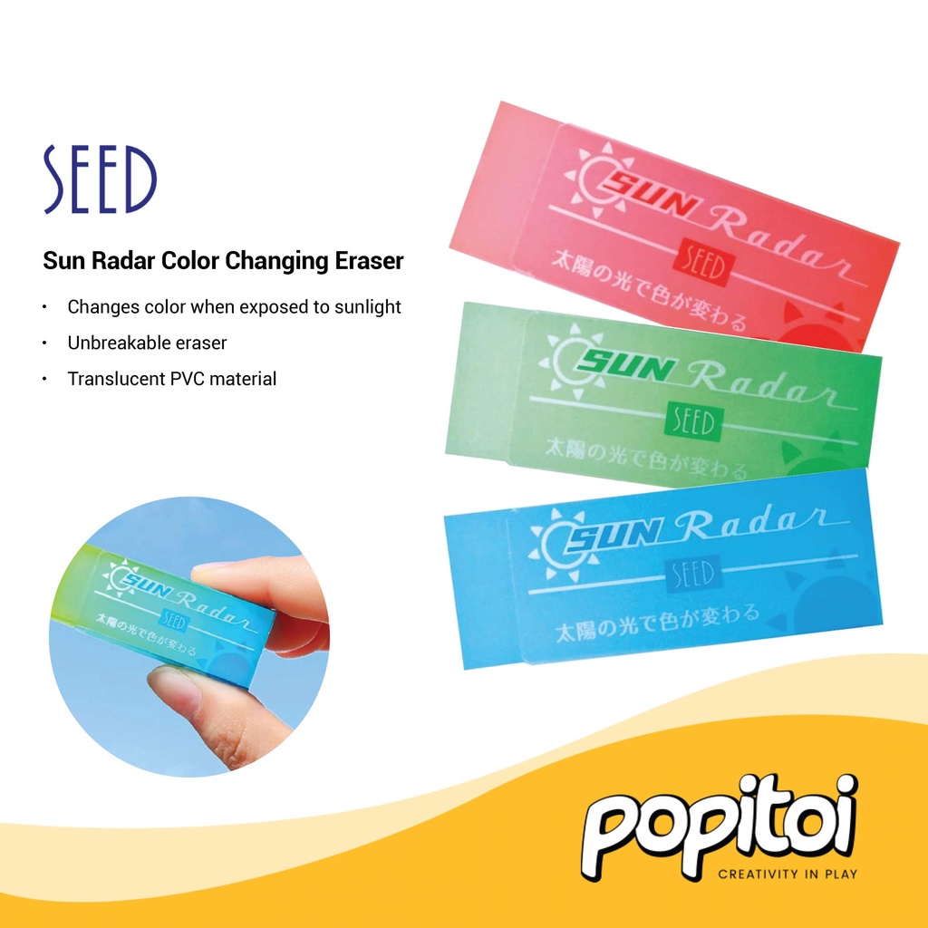 

SEED Sun Radar Color Changing Eraser Penghapus Unik Warna Warni