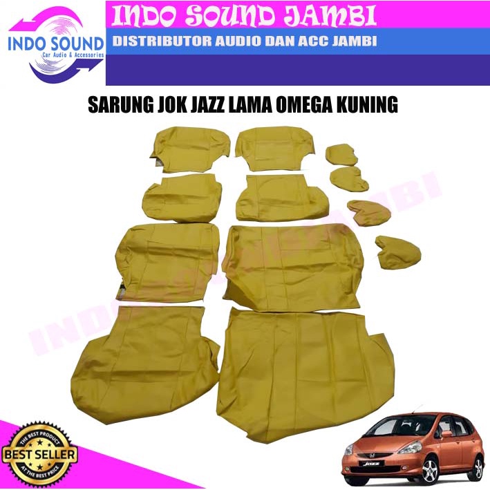SARUNG JOK/SEAT COVER JAZZ LAMA BAHAN OMEGA KUNING