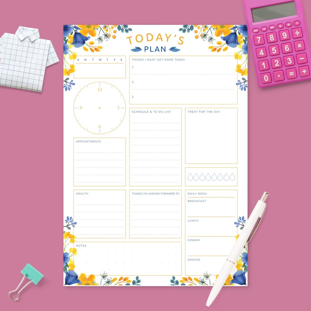 

[DOKI] 10 Lembar Habit Tracker Binder Planner/ To Do list/ Daily Planner/ Weekly Planner - TDL016