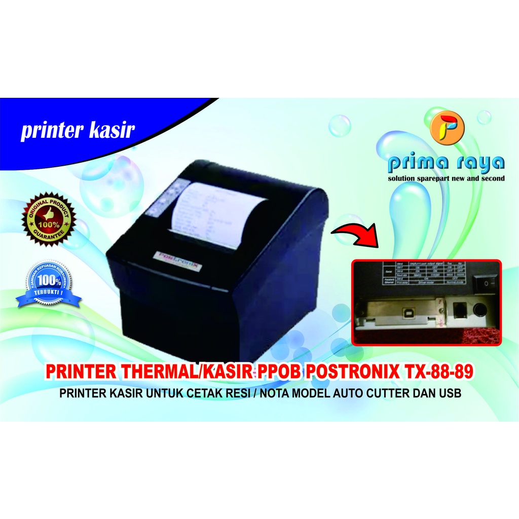 Printer Kasir Postronix TX-98 Thermal 80MM Sudah Auto Cut, USB (Unit Second Siap Pakai)