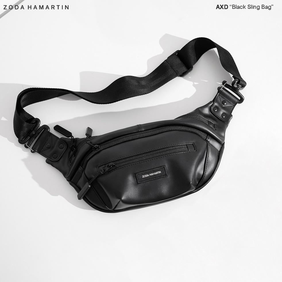 TERBAIK Zoda Hamartin Tas Selempang Pria  AXD "Black Slingbag"
