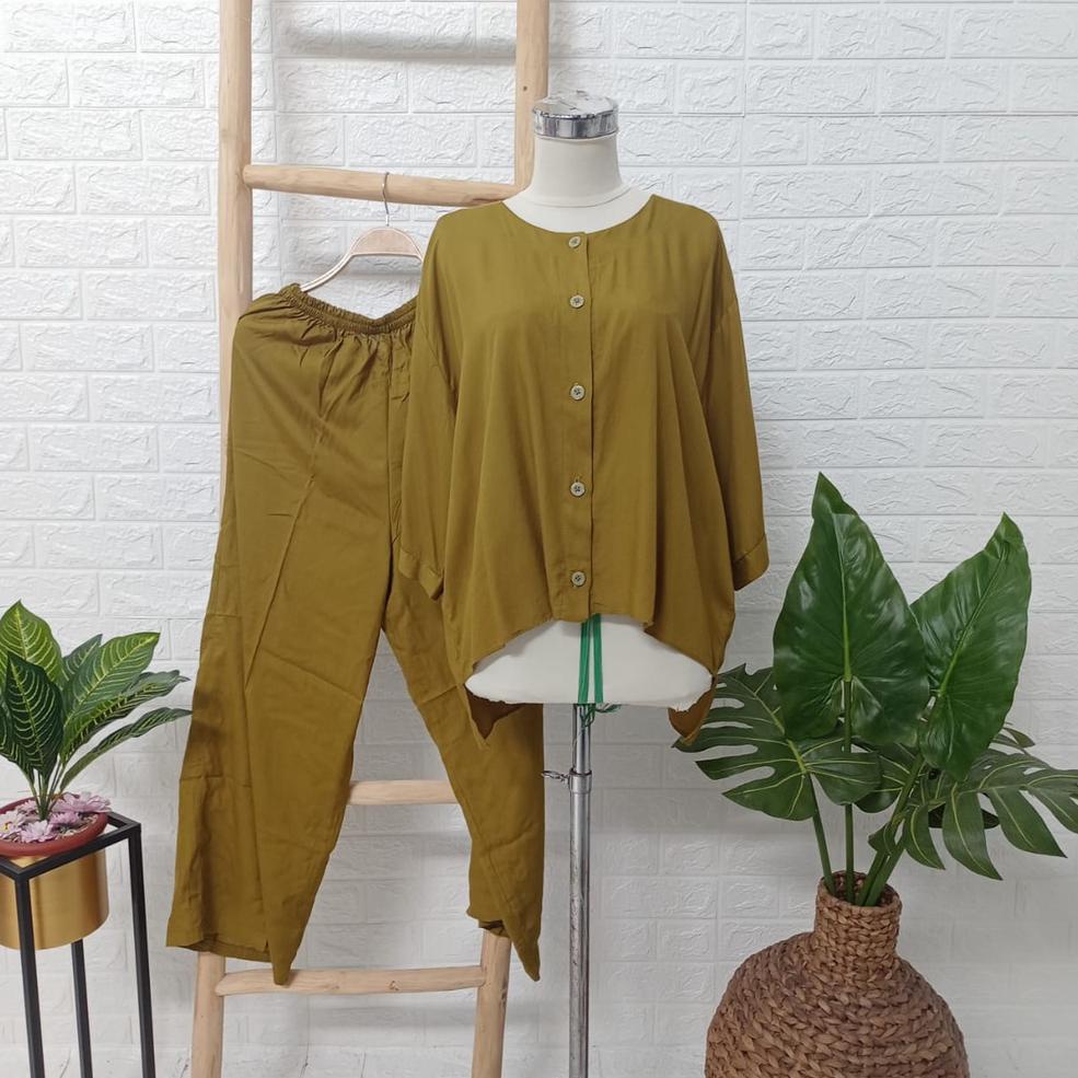 Setelan Andin Ikatan Cinta One Set Rayon Premium Pakaian Wanita Panjang RECOMENDED