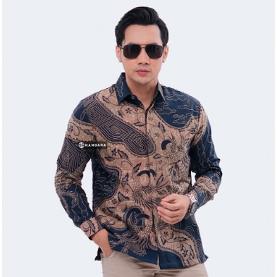 PROMO MURAH Handara Batik / Handara Batik Pria Lengan Panjang Slim Fit / Handara Batik Premium Meran