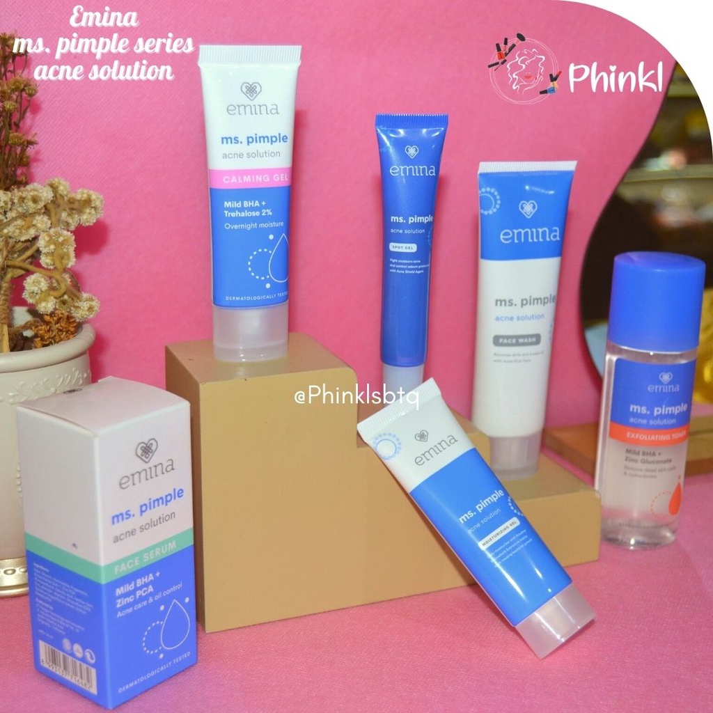 `ღ´ PHINKL `ღ´ (5in1)  ╰☆☆ 𝔢мιℕά ☆☆╮ paket emina pimple series anti jerawat bruntusan gradakan memperbaiki skin barrier