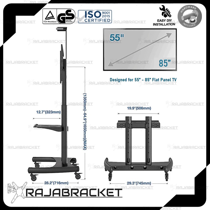 Standing Bracket TV LED 55 60 65 70 75 80 85 inch, Standing TV Display LED Universal NB AVA 1800