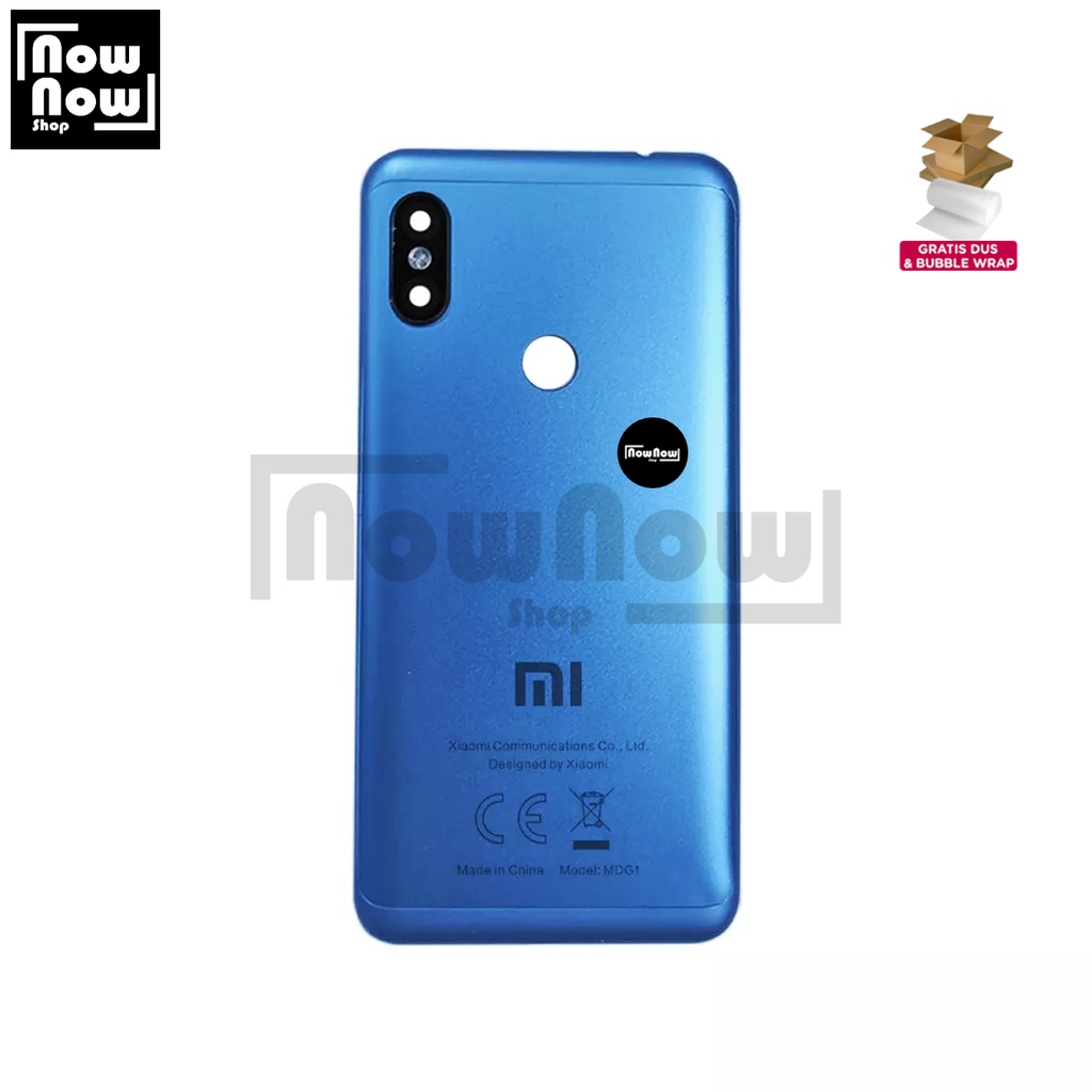 Backdoor Tutup Belakang Baterai Xiaomi Redmi Note 6 Pro M1806E7TG M1806E7TH M1806E7TI Backcover Back Casing Housing Cover Belakang Back Case Panel Replacement