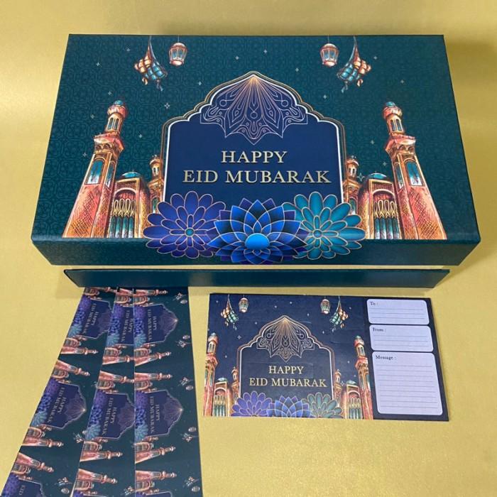 

Green Magnet Hardbox Packaging Hampers Lebaran Gift Box Idul Fitri 004