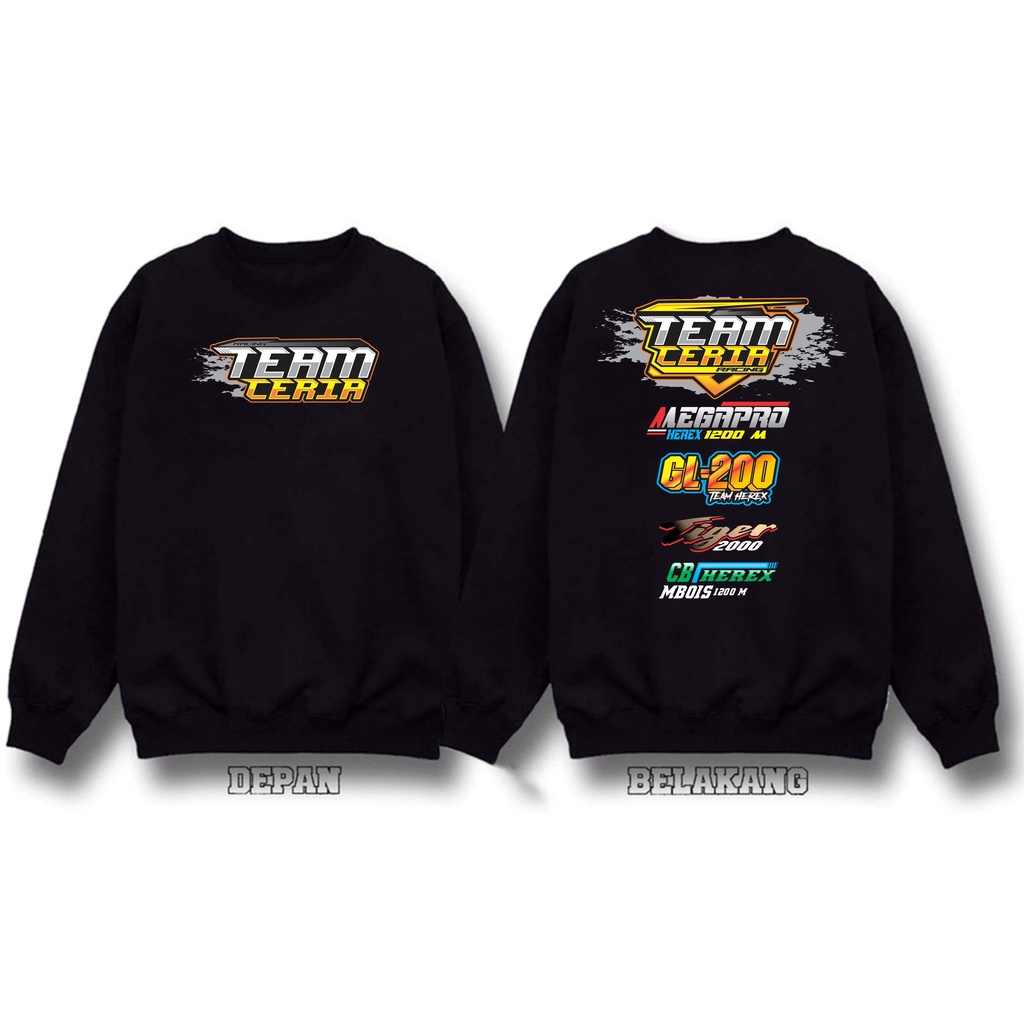 JAKET SWEATER RACING TEAM CERIA HEREX MEGAPRO GL CB HEREX TIGER BIG SIZE JUMBO