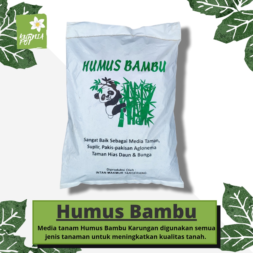 Media Tanam HUMUS BAMBU Nutrisi Tanaman Bunga Hias Buah Aglaonema