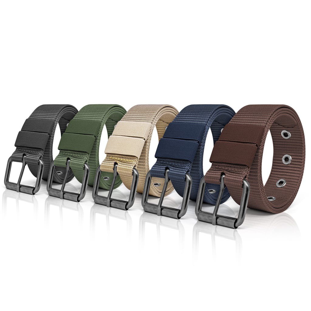 IKAT PINGGANG PRIA TALI SABUK NYLON CANVAS GESPER KEPALA MODEL JARUM MEN BELT FASHION - AMC-NNL-1