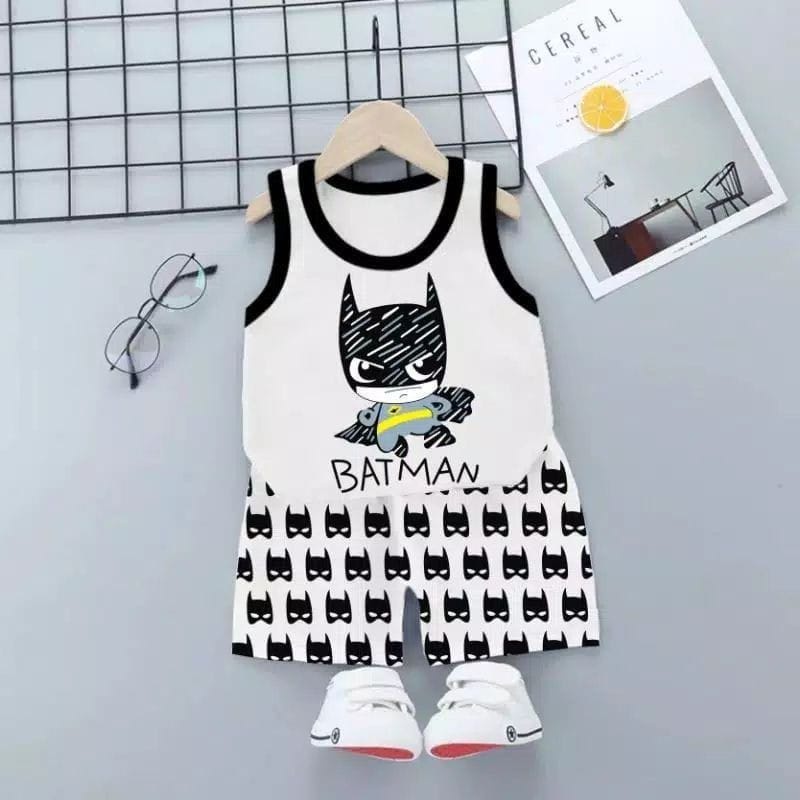 setelan kaos anak singlet batman