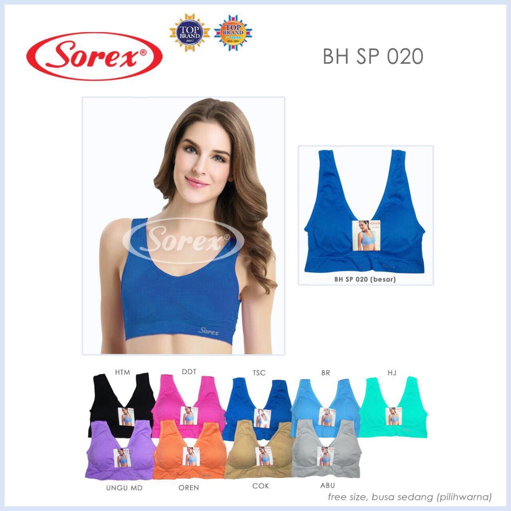 Miniset Busa Olahraga Sorex Bebas Pilih Warna SP 020 021 Polos - Sport Bra Aerobic Wanita Dewasa Gym - SP020 SP021 YOGA PILATES SEPEDA Perempuan Menyerap Keringat Nyerep Kringet ABG Remaja Cepat Kering Nyaman Sguna