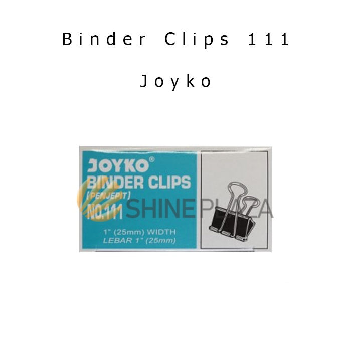 

Binder Clip 111 Joyko - Clips Klip Penjepit Kertas Hitam Joyko
