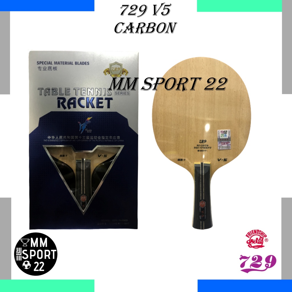 Friendship 729 V-5 Kayu blade bat bet pingpong friendship v5 v 5