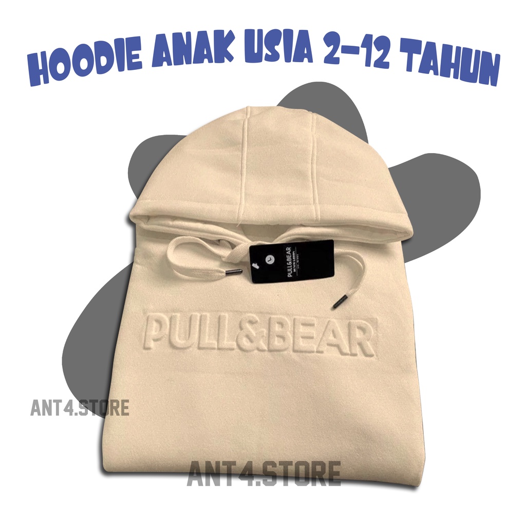 Hoodie Anak PULL AND BEAR EMBOSS 3D TIMBUL Hodie anak Laki Laki Perempuan Jaket Sweater Distro