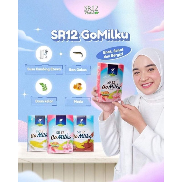 GO Milkku SR12 Halal Susu Kambing Etawa Premium| Susu Kambing Etawa Original| Susu bubuk Murni| Susu Kambing Bubuk 100% original| BPOM