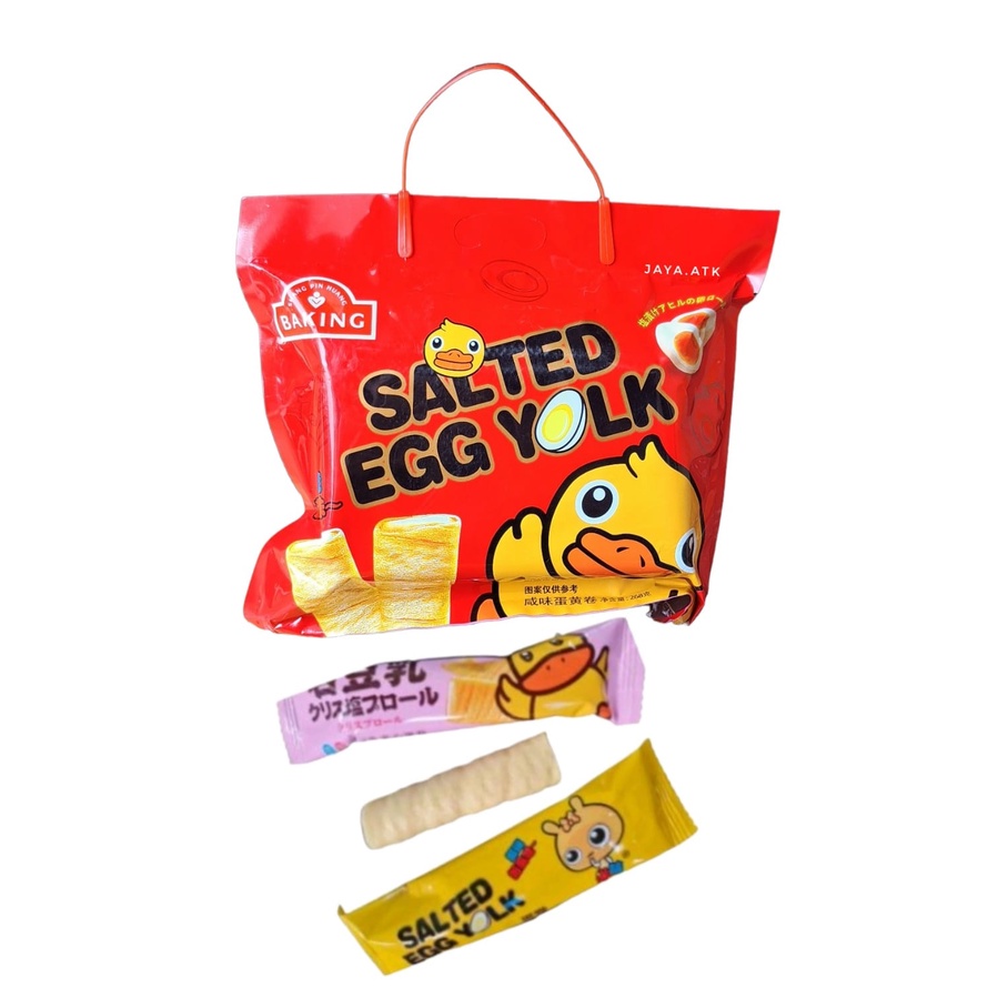 WAFER ROLL TELUR ASIN HUIJIA SALTED EGG YOLK ISI 30 PCS GOODIE BAG SNACK ULTAH