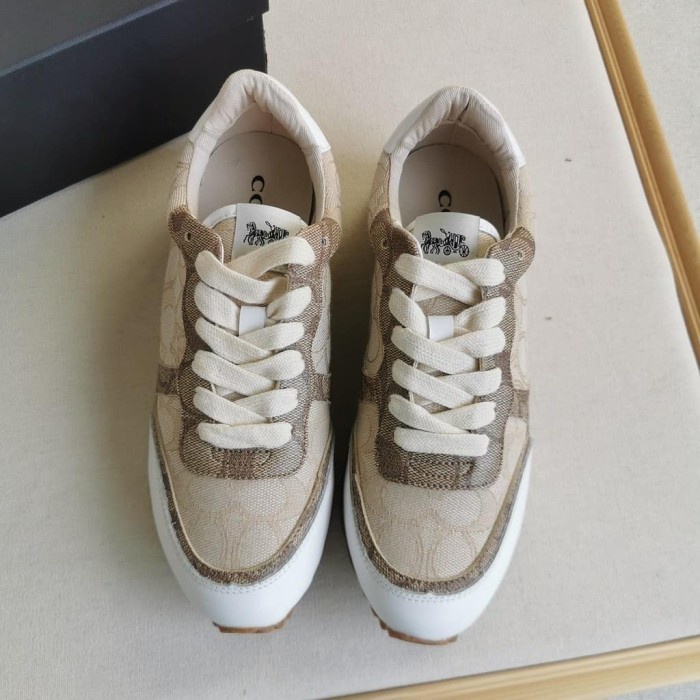 Terlaris Sepatu Coach Original Coach Cowhide With Cloth Material For Ladies
