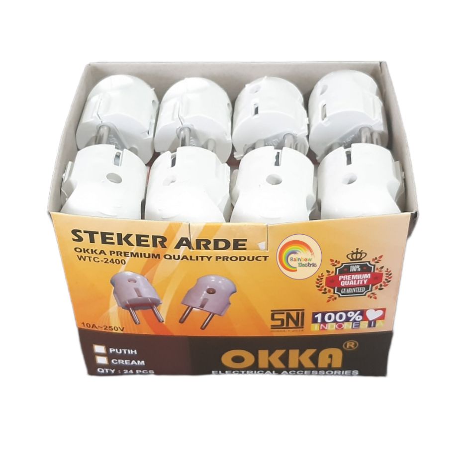 Paket 24 Pcs OKKA Steker Arde / Colokan Bulat