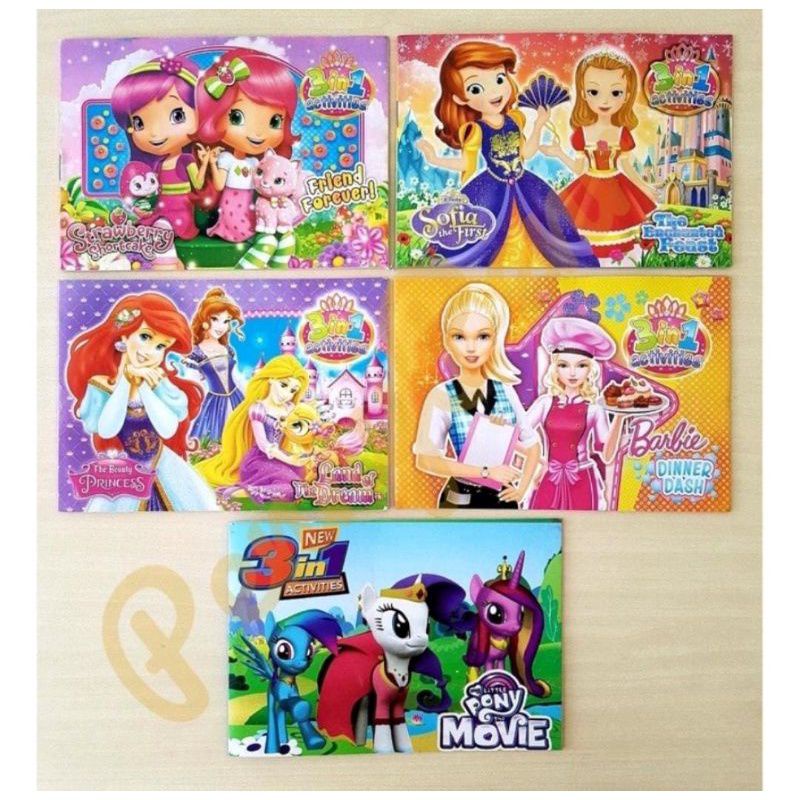 

[ALAT TULIS] Mainan Buku 3 in 1 Mewarnai Menggambar Story Game || Buku Mewarnai Dan Story