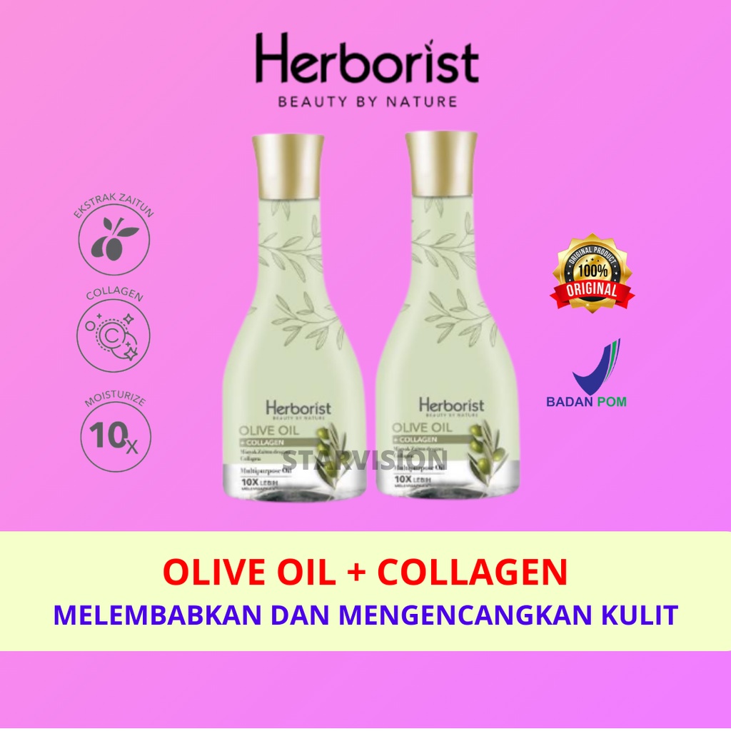Herborist Olive Oil Minyak Zaitun Collagen Herborist Minyak Zaitun Herboris Collagen Pelembab Pengen