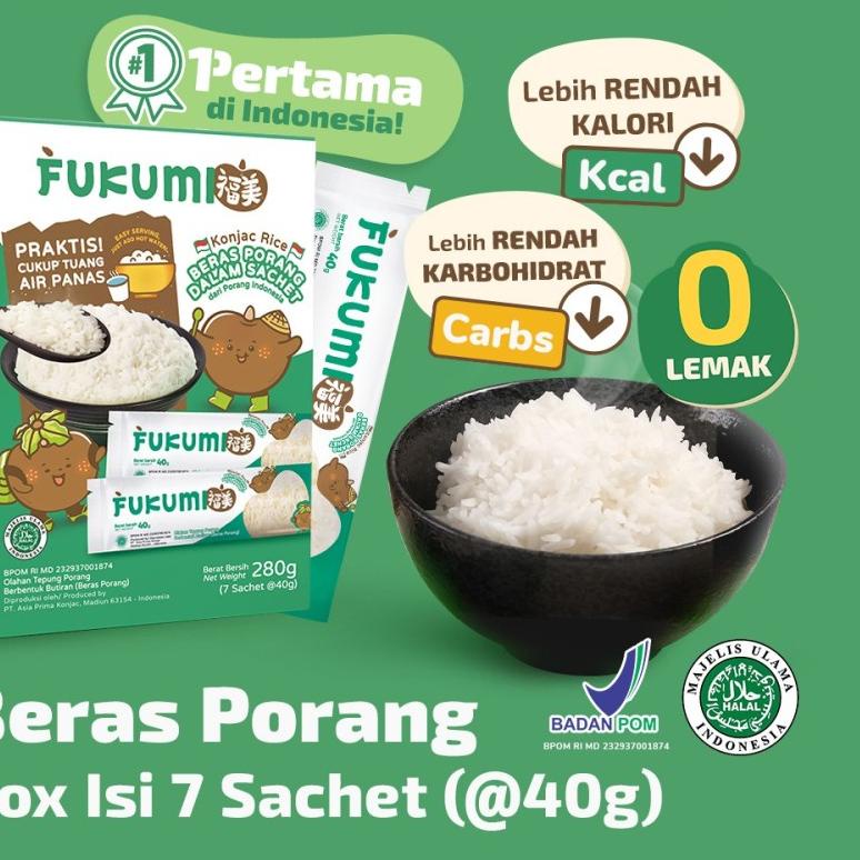 

✺ Fukumi Beras Porang 1 Box Isi 7 Sachet ☁