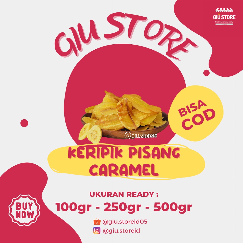 

KERIPIK PISANG CARAMEL / ASIN / CARAMEL @250GR & 500GR