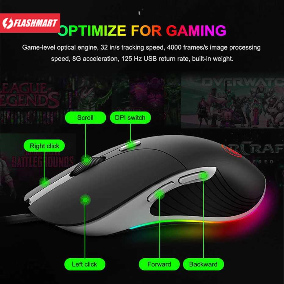 Flashmart Gaming Mouse LED 3200 DPI Normal Version - X6