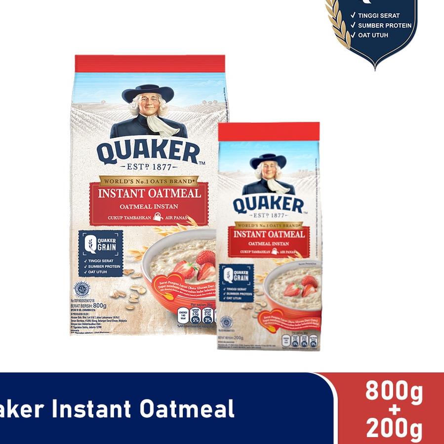 

☝ Quaker Instant Oatmeal 800 Gr + 200 Gr ☏