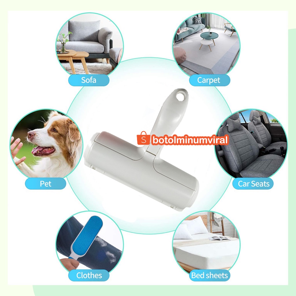 Pembersih Bulu Kucing Anjing Roller Baju Karpet Pet Hair Remover Roll