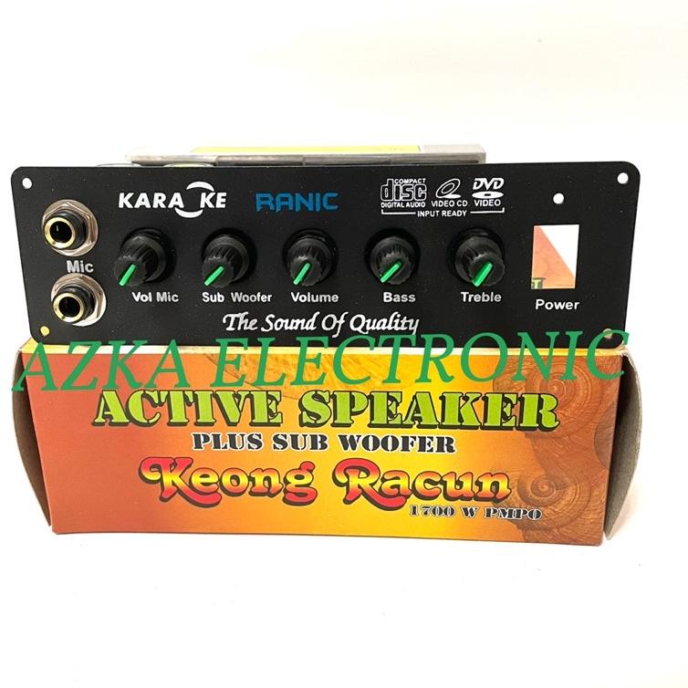 ✾ Kit Power Amplifier Speaker Aktif Stereo Plus Subwoofer 1700W PMPO ❆