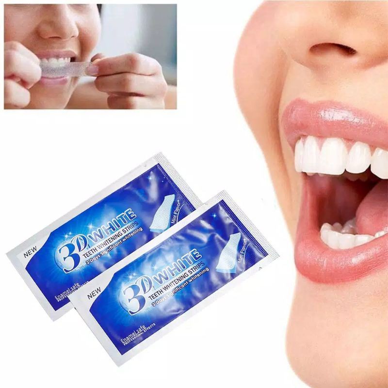 STIKER PEMUTIH GIGI PERAWATAN GIGI DAN MULUT BERSIH WHITENING TEETH