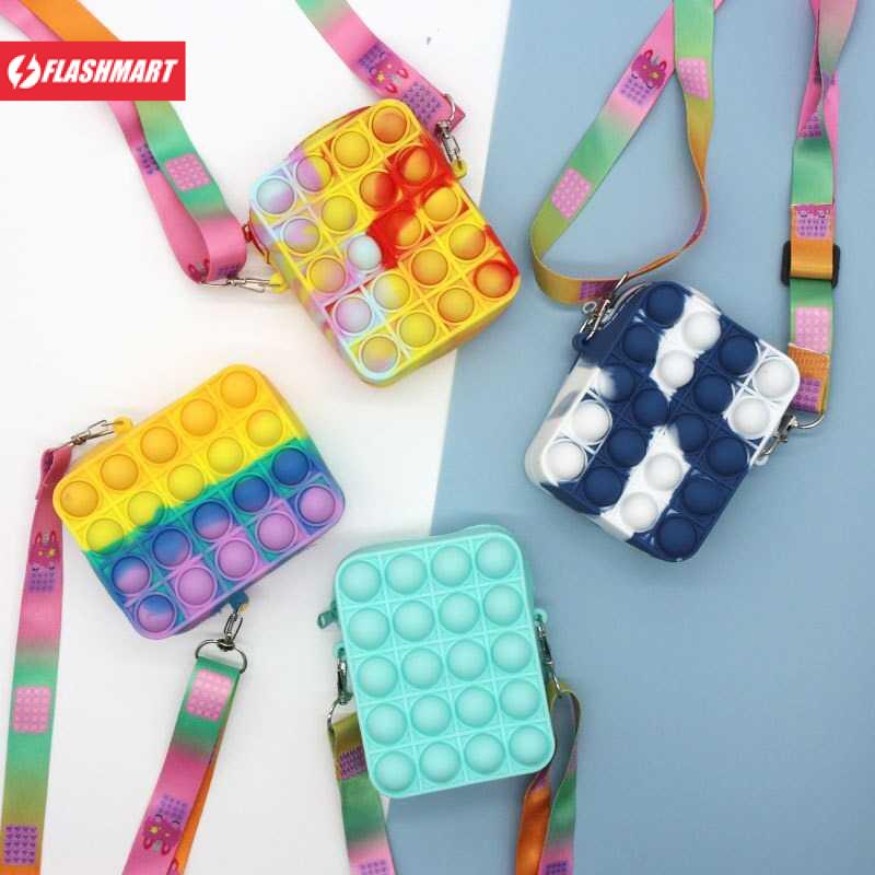 Flashmart Mainan Push Pop It Button Silicone Bag Children Toy - ZNM48