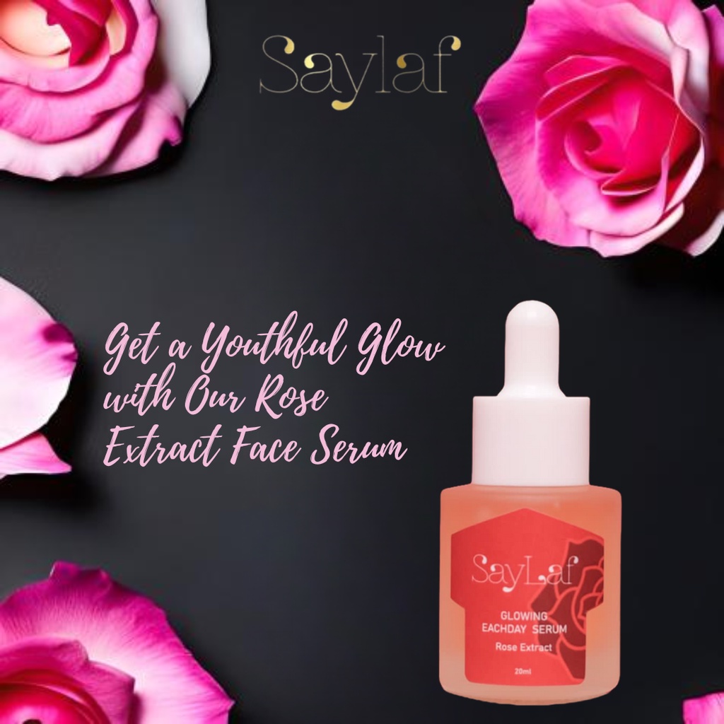 Jual Saylaf Glowing Eachday Serum Serum Pencerah Wajah Dengan Sari Bunga Mawar Untuk Pria