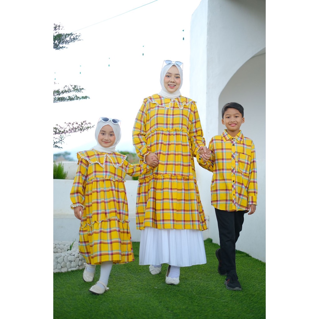Tunik Anak Amora Tunik Anak Bahan Flanel Neeca Kiddos Midi Dress Flanel Anak Size 6 8 10 12 14 Y