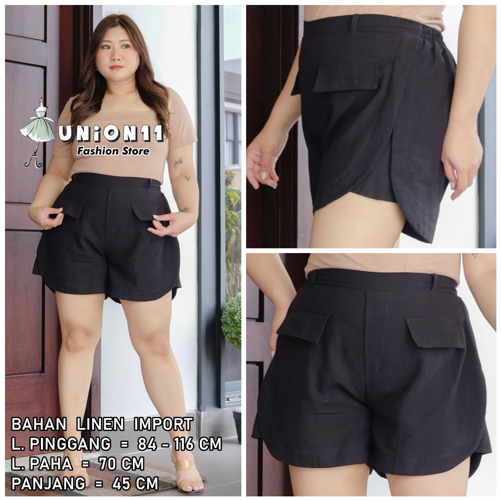 UNION11 - JUMBO HOT PANTS WANITA / CELANA JUMBO WANITA / CELANA PENDEK WANITA MUAT BB 85 KG