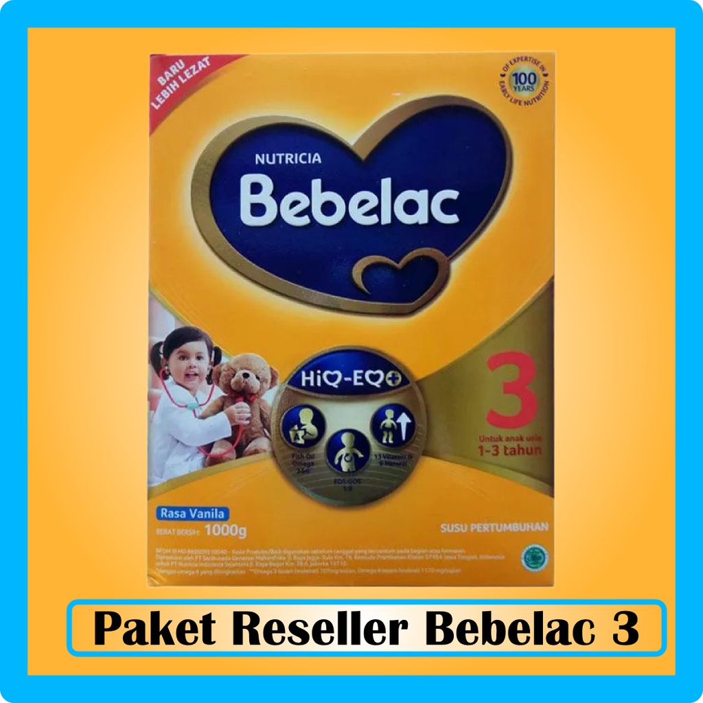 Paket Reseller Flabbybabies Bebelac 3 1000g 1 kg Vanila Susu Formula