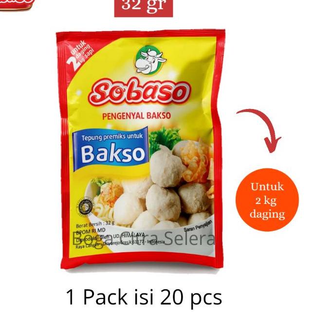 

♗ Sobaso Tepung Pengenyal Bakso 32gr (1 Pack) ➥