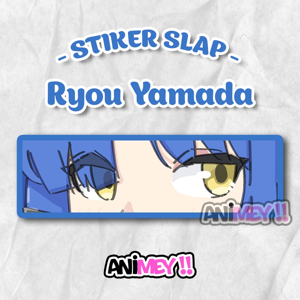Stiker Slap Ryou Yamada Bochi The Rock/ Sticker Anime Waterproof