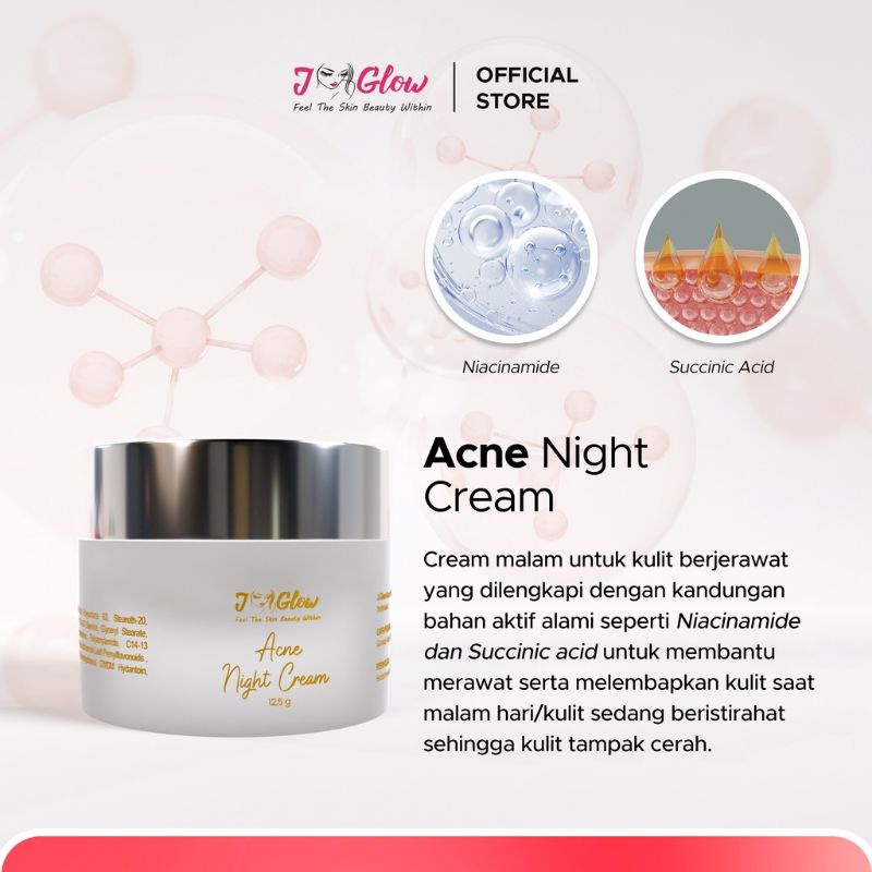 JGLOW Skincare Acne Night Cream 12,5gr