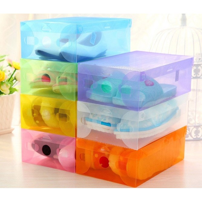 FYGALERY HL0042 Kotak Sepatu Lipat Transparan Serbaguna Shoes Box Organizer Multifungsi