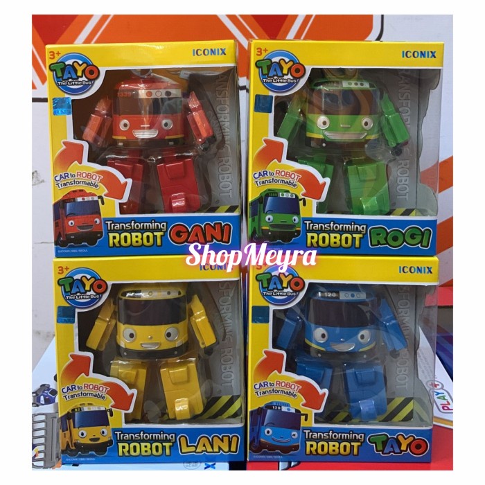 Terlaris Iconix Tayo Transforming Robot Tayo / Rogi / Gani / Lani