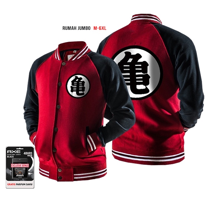 Jaket Baseball GK RED BLACK Oversize (M - 6XL) Jaket bomber original