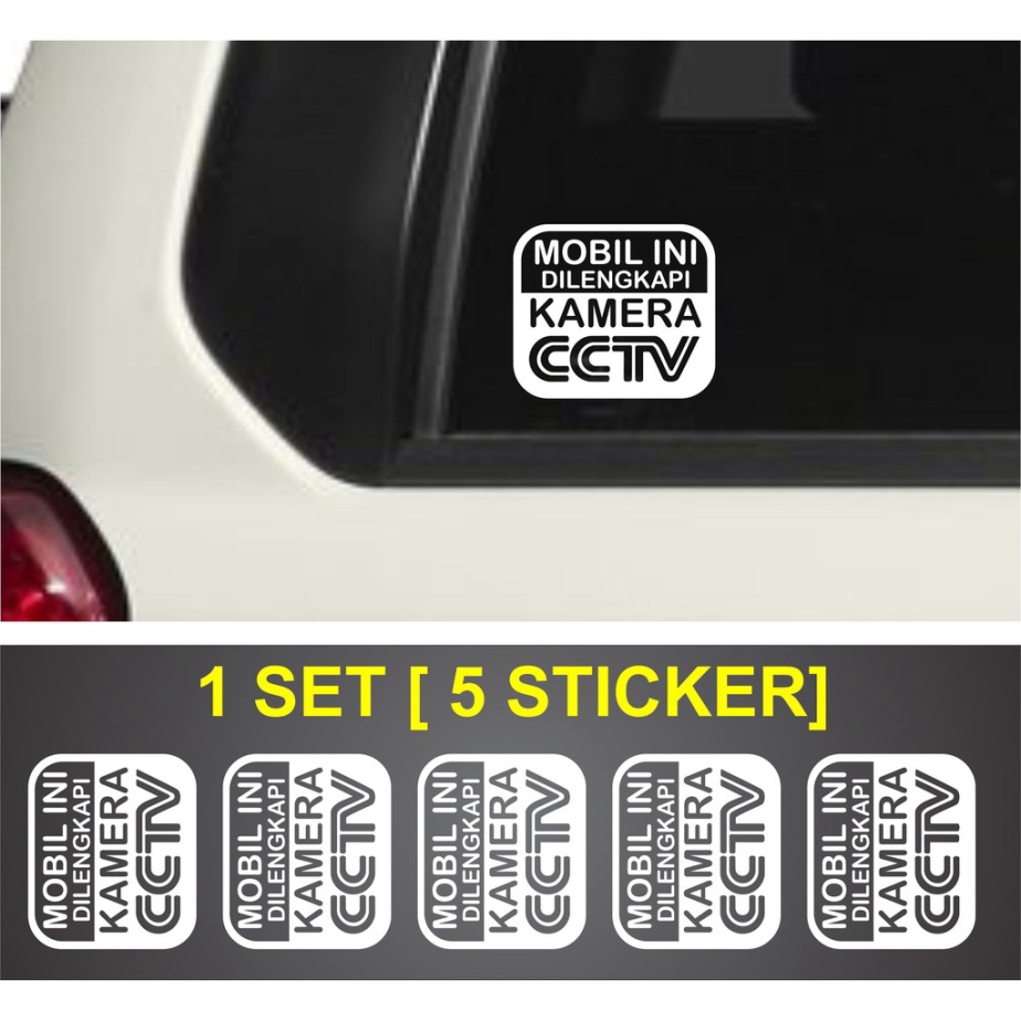 STIKER CUTTING STICKER MOBIL TOKO RUMAH - CCTV [1 SET= 5 STIKER] Termurah