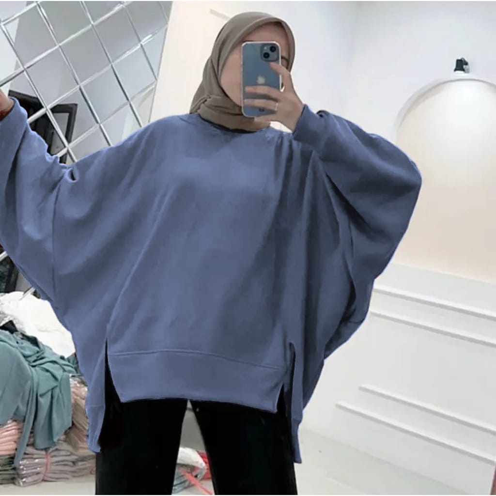 CREWNECK SWEATER OVERSIZE XXXL BELAH PINGGIR SWEATER OVERSIZE - SWEATER BIGSIZE JUMBO KEKINIAN