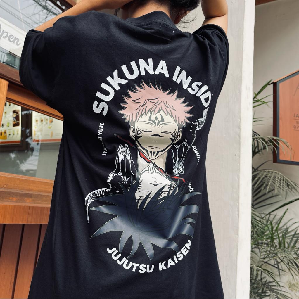 Tshirt Sukuna Inside Black Itadori Anime Manga Jujutsu Kaisen Premium Unisex