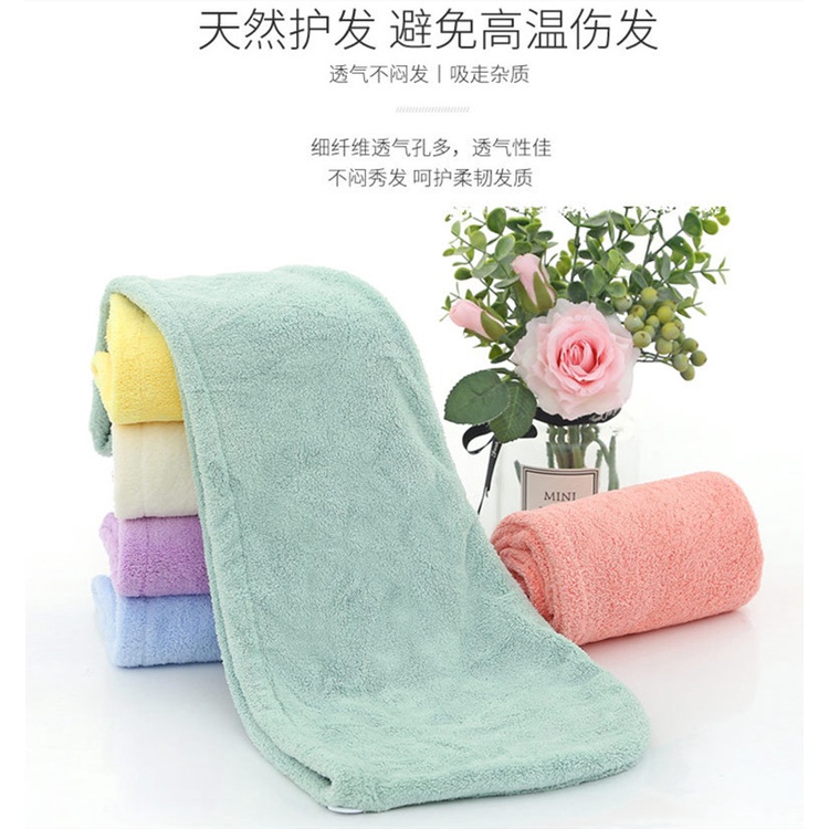 Handuk Rambut Keramas Microfiber / Handuk Kancing Keramas Mandi Microfiber GM97