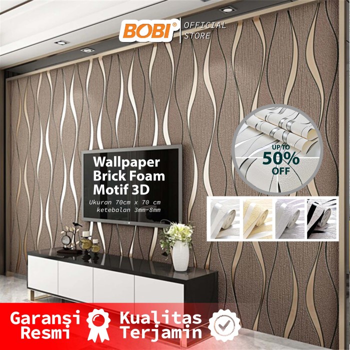 WALLPAPER FOAM 3D - WALLPAPER BUSA PREMIUM 70X70CM
