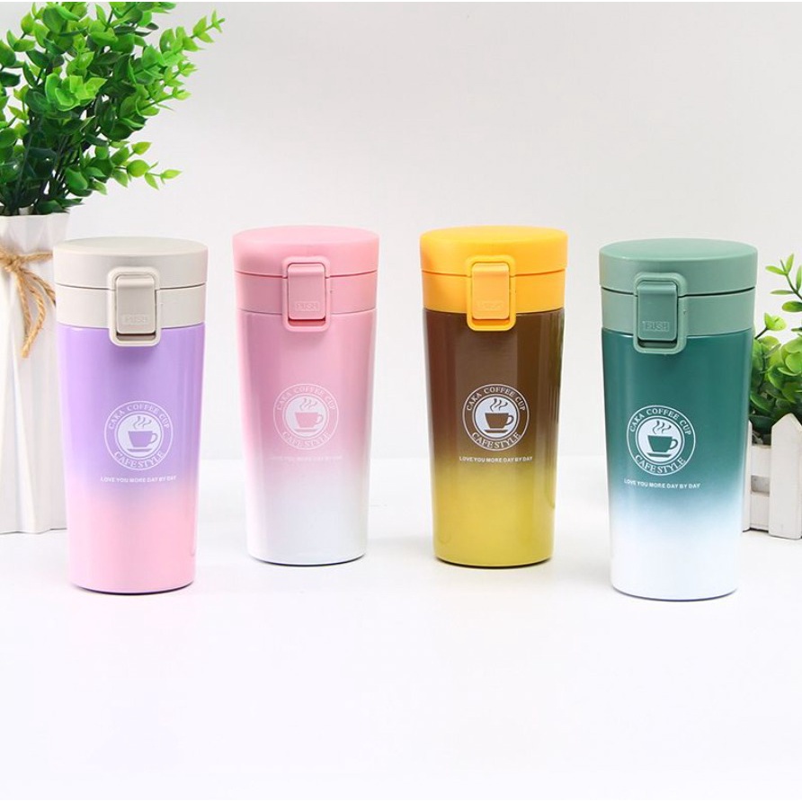 Termos Gelas Kopi Stainless Tahan Panas Gradasi 380 ML
